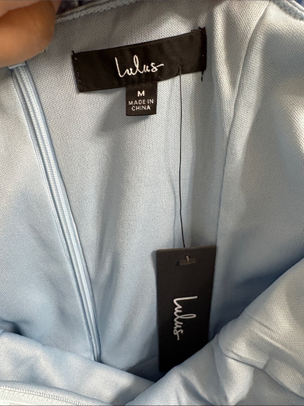 Lulu's Light Blue Floral Ruffle Mini Dress - Picture 3 of 4